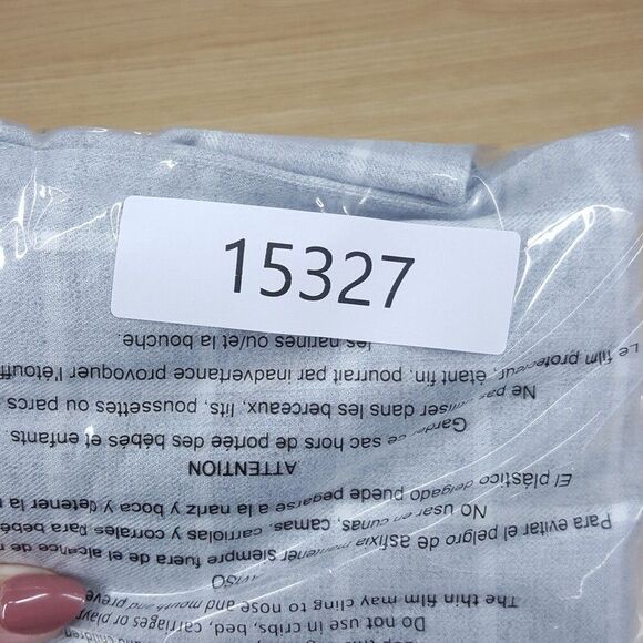 BLOOMINGDALES Shirt Mens Medium Gray Check Button Up Long Sleeve Flannel - Picture 7 of 7